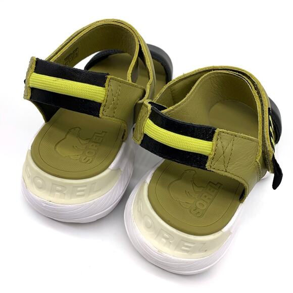SOREL Explorer Blitz Stride Sandals Olive Green Black White 9 - Picture 11 of 12